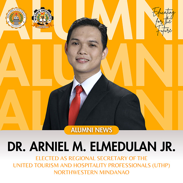 Dr. Arniel M. Elmedulan Jr. Elected as Regional Secretary of the United Tourism and Hospitality Professionals (UTHP) Northwestern Mindanao