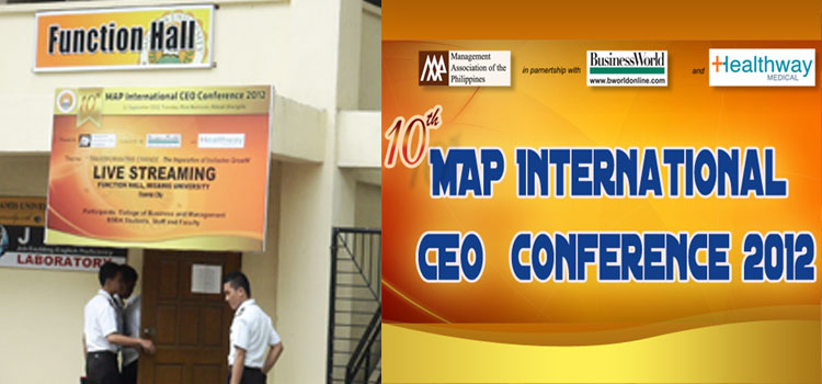 MISAMIS UNIVERSITY participates 10th MAP International CEO Conference 2012