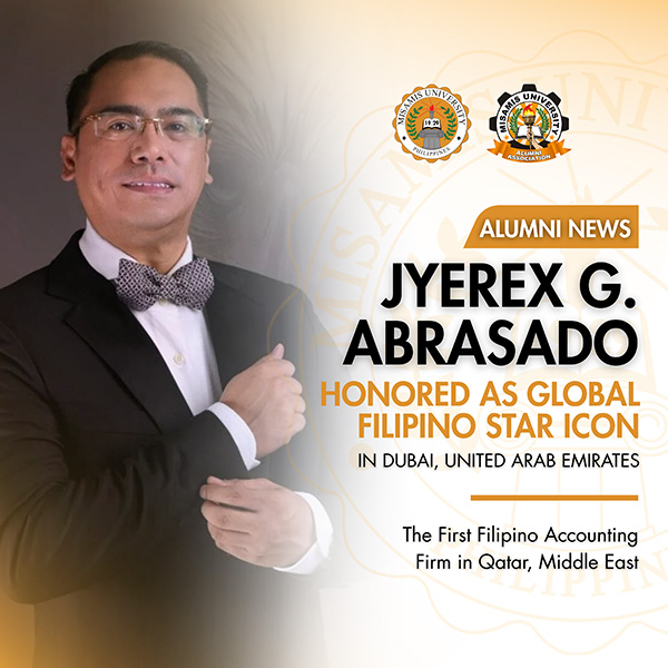 MU Alumnus Mr. Jyerex G. Abrasado Honored as Global Filipino Star Icon in Dubai, United Arab Emirates (The First Filipino Accounting Firm in Qatar, Middle East)