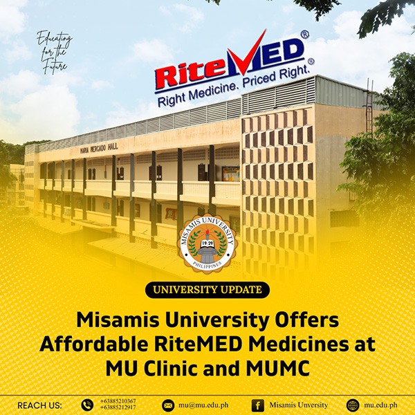 Misamis University Offers Affordable RiteMED Medicines at MU Clinic and MUMC
