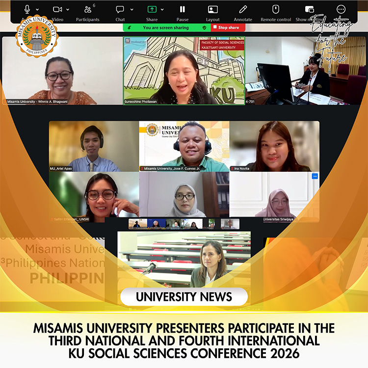 Misamis University Presenters Participate in the Third National and Fourth International KU Social Sciences Conference 2026