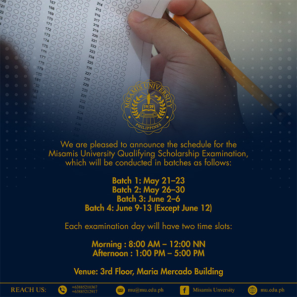 MU Qualifying Scholarship Examination Updates