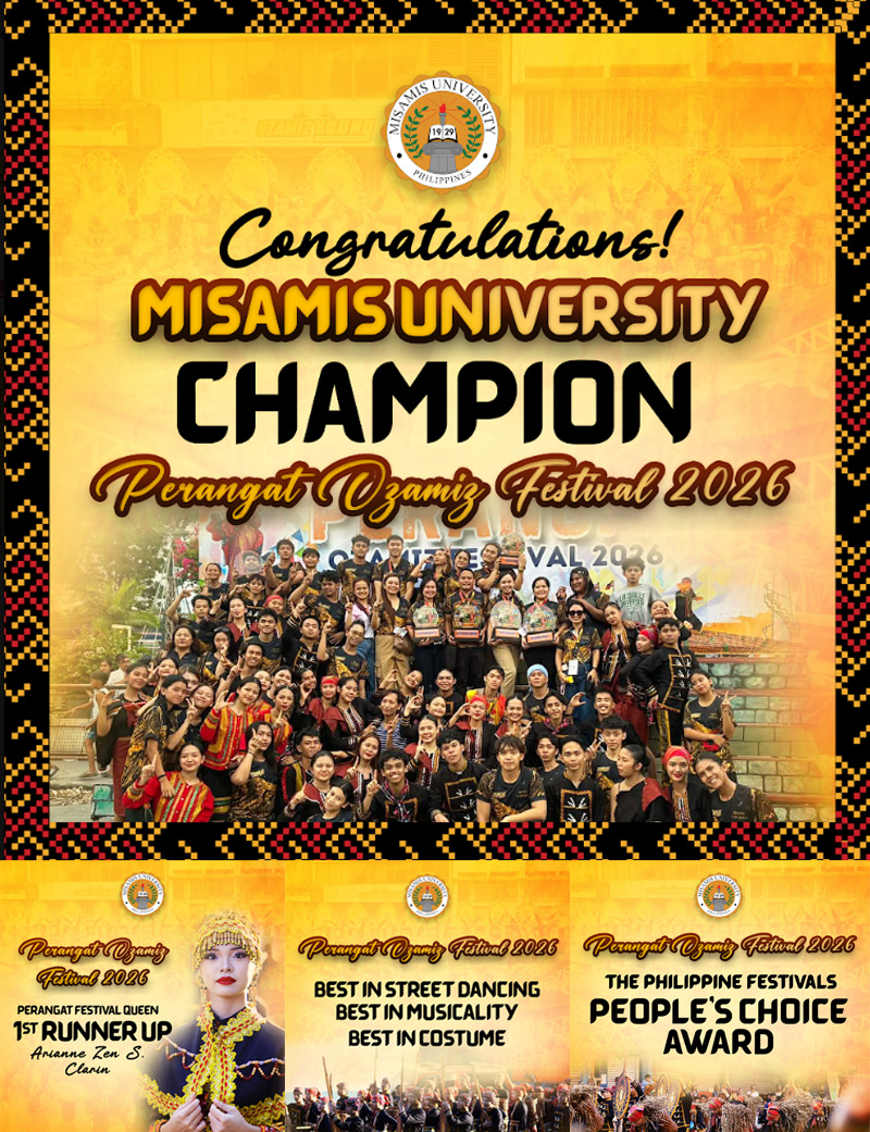 MISAMIS UNIVERSITY SWEEPS MAJOR AWARDS AT PERANGAT OZAMIZ FESTIVAL 2026