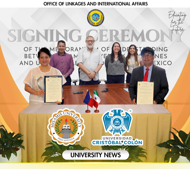 Misamis University Signs MOU for Partnership with Universidad Cristóbal Colón