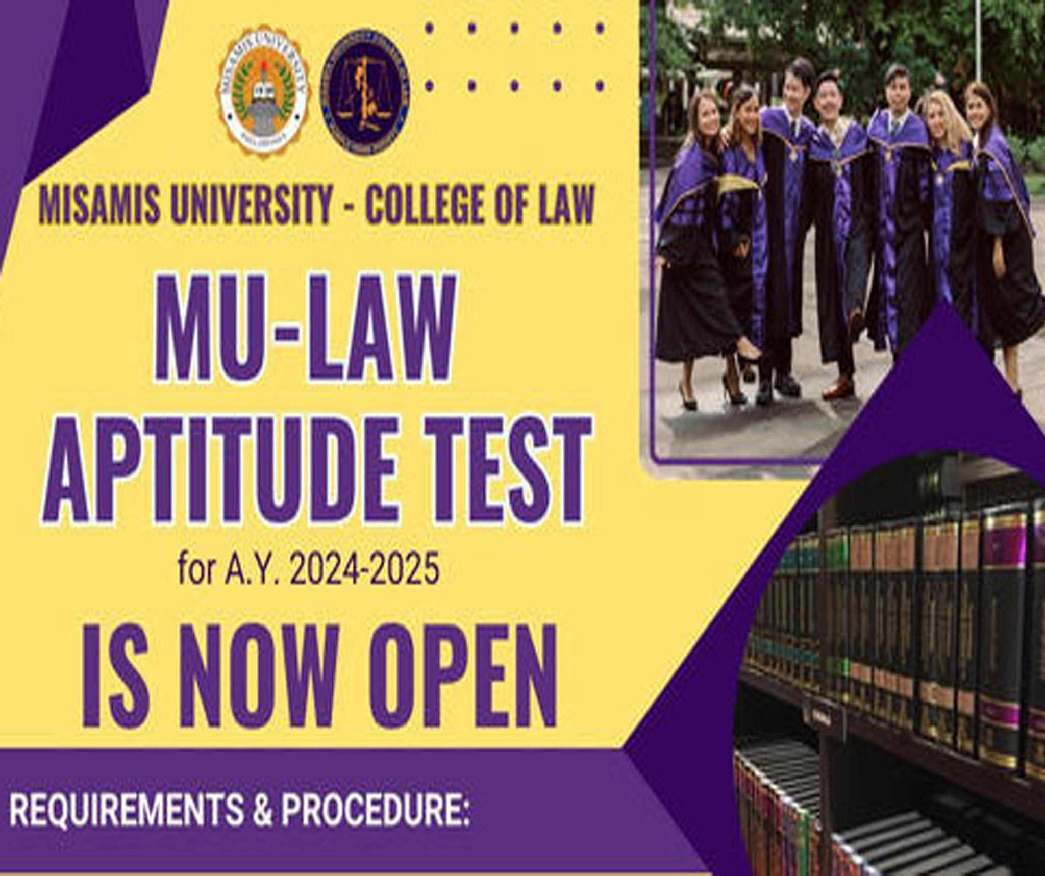 MU-Law Aptitude Test is now open