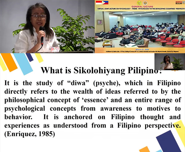 Misamis University Holds Virtual Lecture on Psychology in Collaboration with Universitas Persada Indonesia YAI