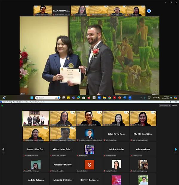 Misamis University Participates in Kasetsart University Hybrid International Conference