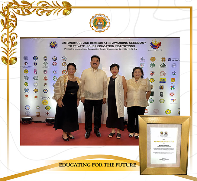 
Misamis University Receives the Prestigious Autonomous Status Award Again for 2024