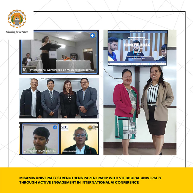 Misamis University Strengthens Partnership with VIT Bhopal University through Active Engagement in International AI Conference