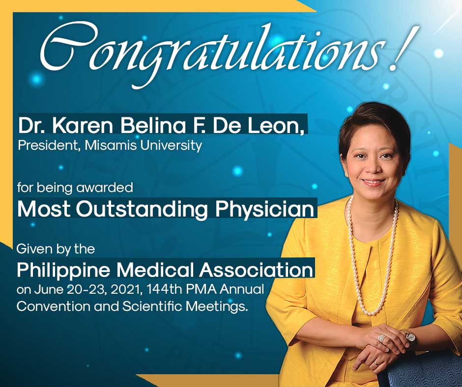 MU President Dr. Karen Belina F. De Leon Awarded Most Outstanding Physician