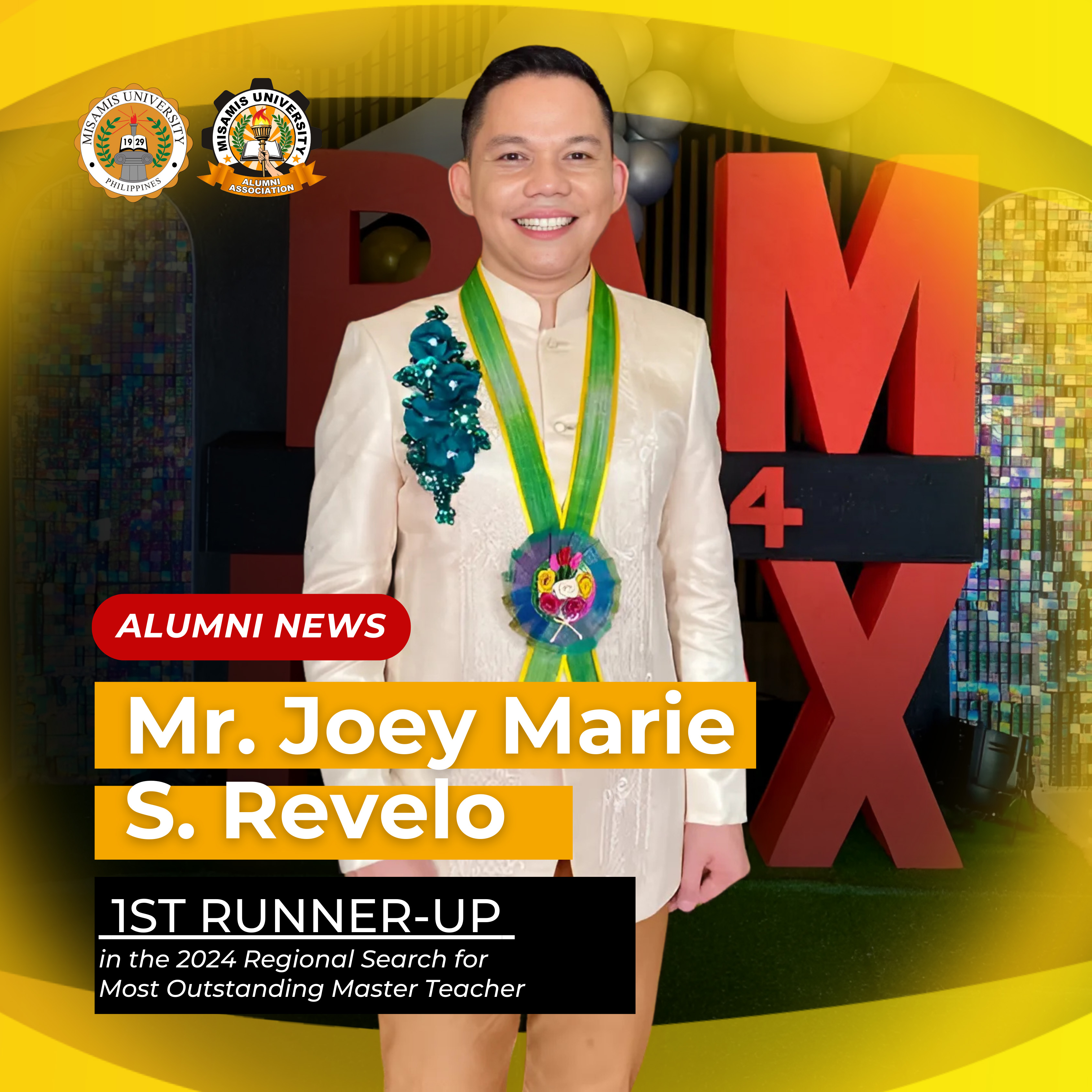 Mr. Joey Marie S. Revelo Secures 1st Runner-Up in the 2024 Regional Search for Most Outstanding Master Teacher