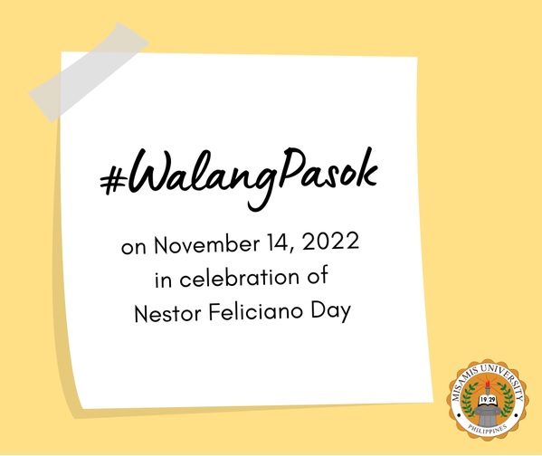 WalangPasok on November 14, 2022: Nestor Feliciano Day