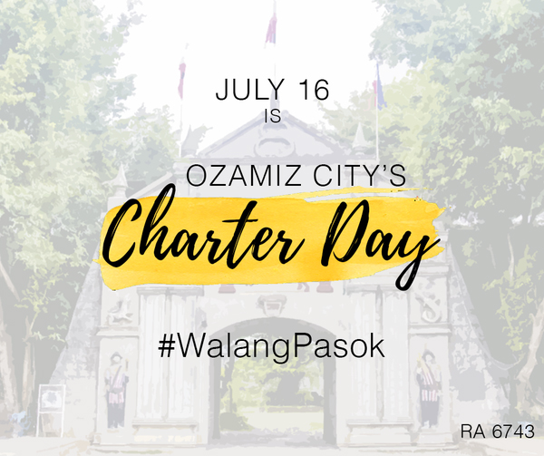 WalangPasok: Ozamiz City Charter Day