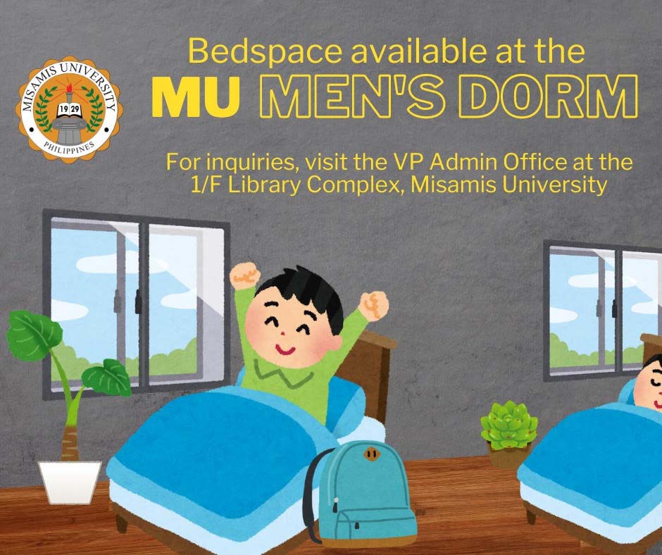 Bedspace available at the MU Men's Dorm