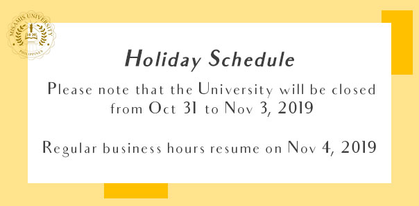 Holiday Schedule!
