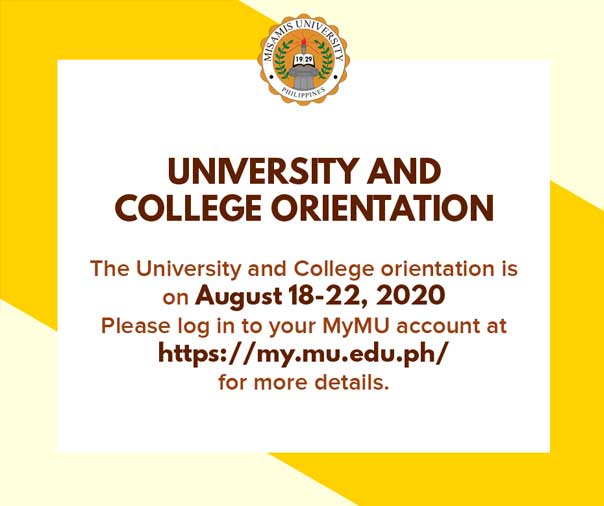 UNIVERSITY GENERAL ORIENTATION