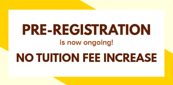 Pre-registration for 1st Sem 2020-2021 is now ongoing!