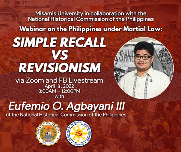 Webinar on the Philippines under Martial Law: Simple Recall vs. Revisionism