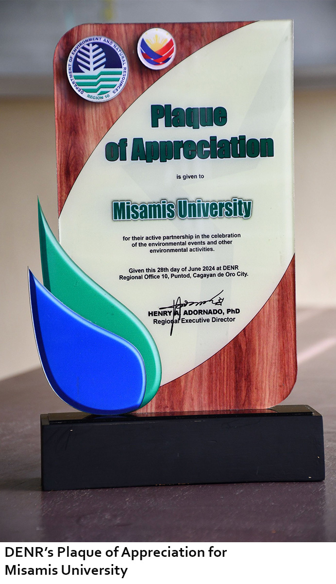 Misamis University receives recognition from DENR - R10 | News and Updates