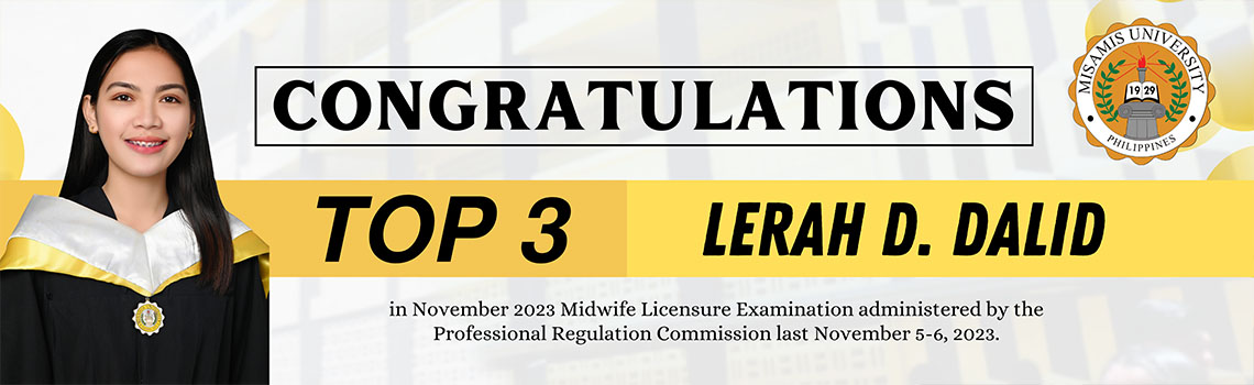 TOP 3 - Midwifery Licensure Examination conducted last November 2023