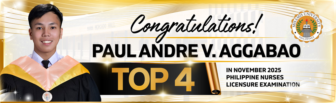 PAUL ANDRE V. AGGABAO for placing TOP 4 in the November 2025 Philippine Nurses Licensure Examination!